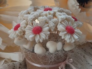 Duży Flower Box Biała Stokrotka