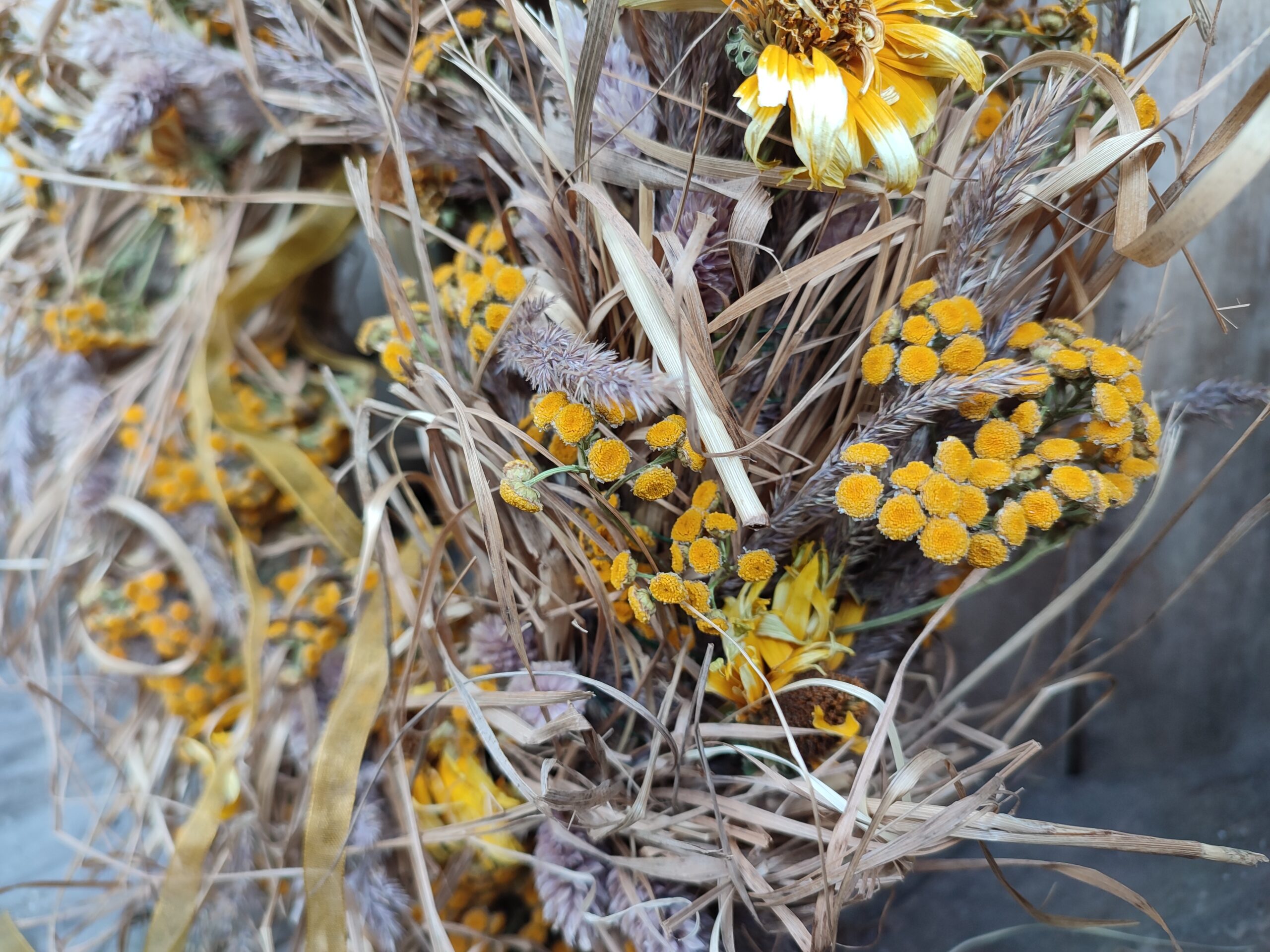 Wianek Naturalny w stylu Boho w kwiatami Wrotyczu - obrazek 5