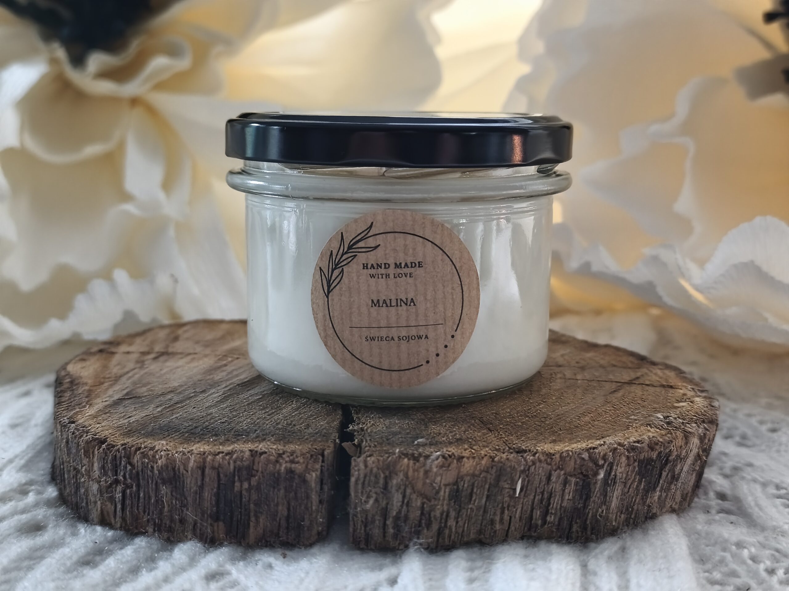 Świeca w szkle 235 ml o zapachu Maliny - obrazek 3