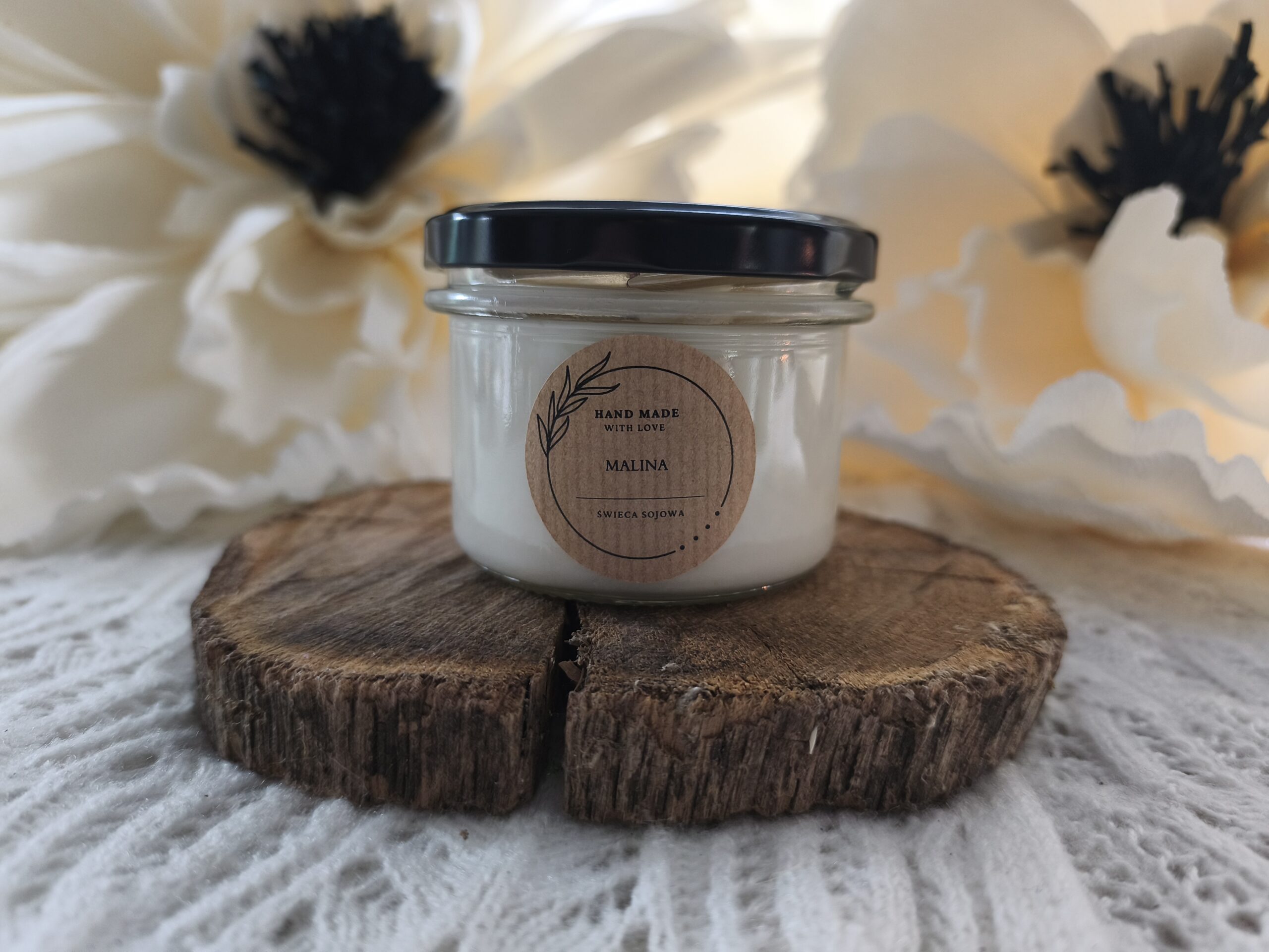 Świeca w szkle 235 ml o zapachu Maliny